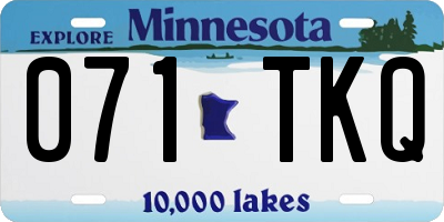 MN license plate 071TKQ