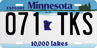 MN license plate 071TKS