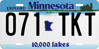 MN license plate 071TKT