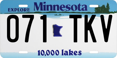 MN license plate 071TKV