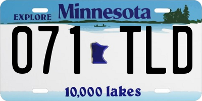 MN license plate 071TLD