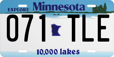 MN license plate 071TLE