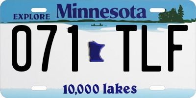 MN license plate 071TLF