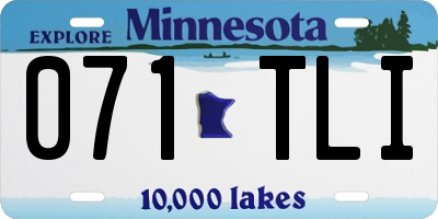 MN license plate 071TLI