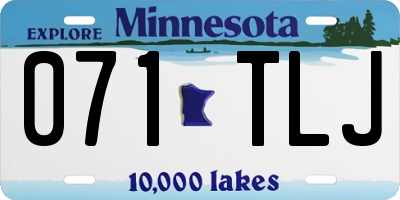 MN license plate 071TLJ