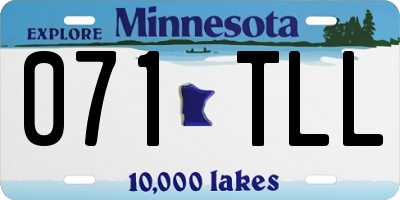 MN license plate 071TLL