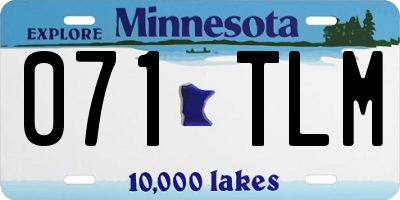 MN license plate 071TLM