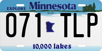 MN license plate 071TLP