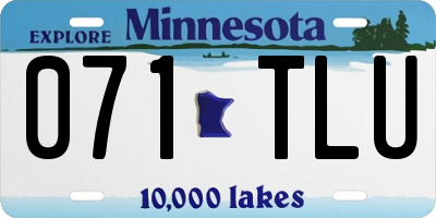 MN license plate 071TLU