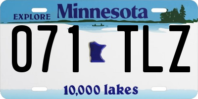 MN license plate 071TLZ