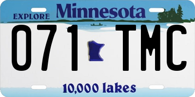 MN license plate 071TMC