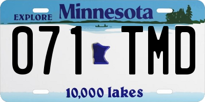 MN license plate 071TMD