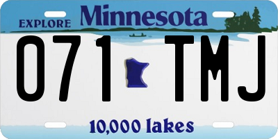 MN license plate 071TMJ