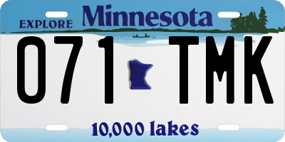 MN license plate 071TMK