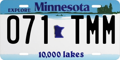 MN license plate 071TMM