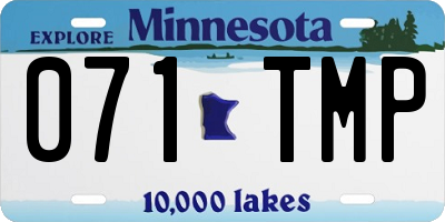 MN license plate 071TMP