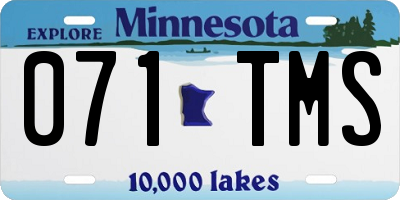 MN license plate 071TMS