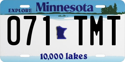 MN license plate 071TMT