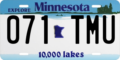 MN license plate 071TMU