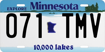 MN license plate 071TMV