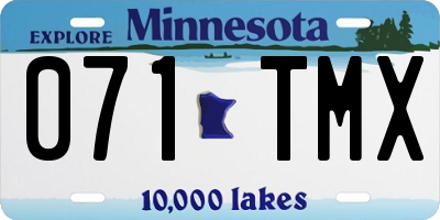 MN license plate 071TMX