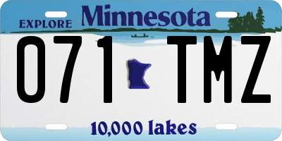 MN license plate 071TMZ