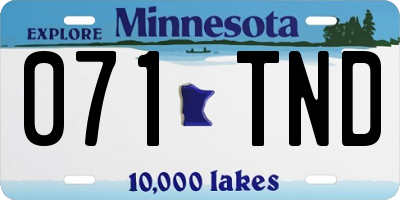 MN license plate 071TND