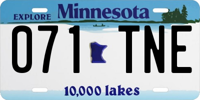 MN license plate 071TNE