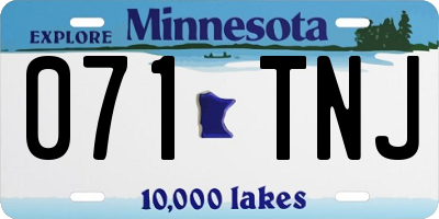 MN license plate 071TNJ