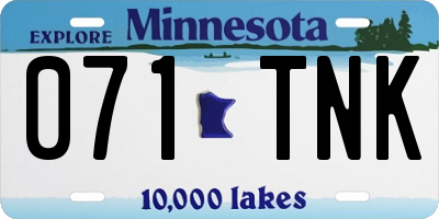 MN license plate 071TNK