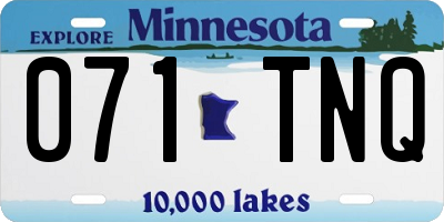 MN license plate 071TNQ