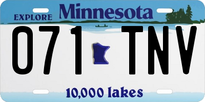 MN license plate 071TNV