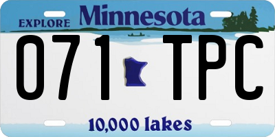 MN license plate 071TPC