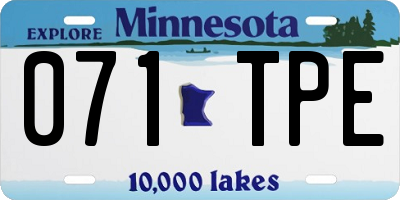 MN license plate 071TPE
