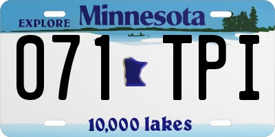 MN license plate 071TPI