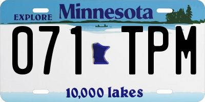 MN license plate 071TPM