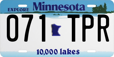 MN license plate 071TPR