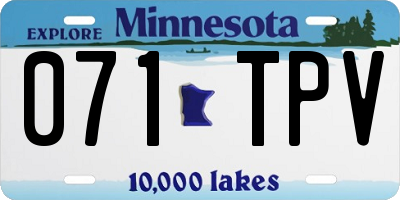 MN license plate 071TPV