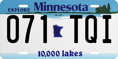 MN license plate 071TQI