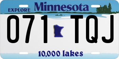 MN license plate 071TQJ