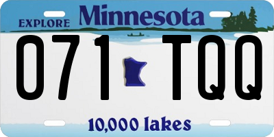MN license plate 071TQQ