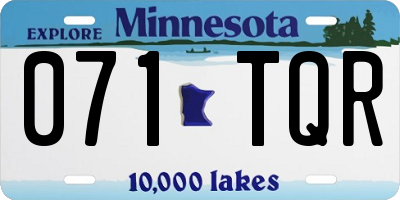 MN license plate 071TQR
