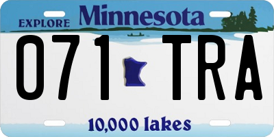 MN license plate 071TRA