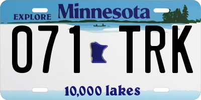 MN license plate 071TRK