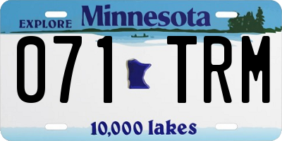 MN license plate 071TRM