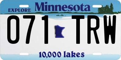 MN license plate 071TRW