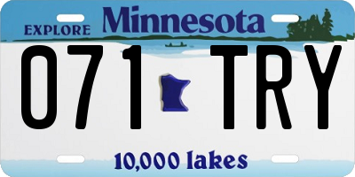 MN license plate 071TRY