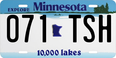MN license plate 071TSH