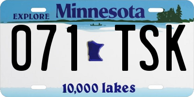 MN license plate 071TSK