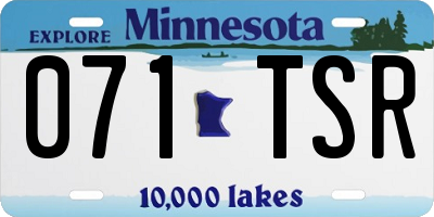 MN license plate 071TSR
